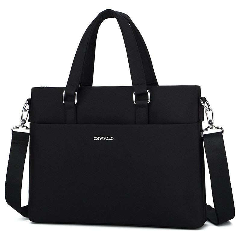 新款保罗男士手提包横款全帆布牛津布公文包单肩斜挎电脑文件男包