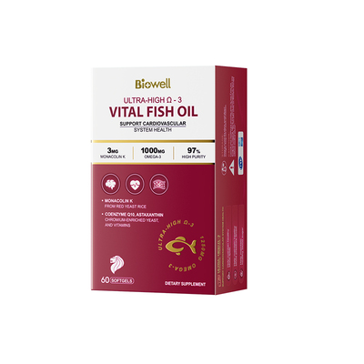 圣库克倍红钻鱼油辅酶Q10心脏高浓度EPA红曲米Omega3血脂biowell