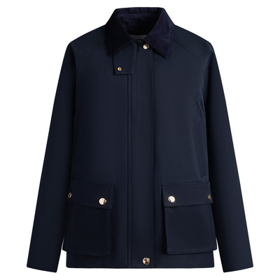 Navigare意大利小帆船中装风衣女士2026新款拼接设计感巴恩风外套