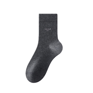 七匹狼袜子男士纯棉秋冬男袜全棉防臭吸汗透气中筒袜黑色商务男款