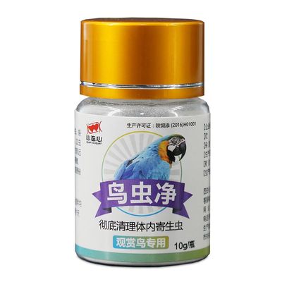 鹦鹉鸟玄凤清理打虫体内虫心连心