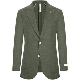 【REDA进口面料】轻薄休闲西服外套男 意式复古橄榄绿色羊毛西装