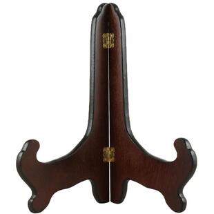 慈缘正堂 实木底座支架 大铜钱木雕摆件托盘架子木头茶饼架展示架