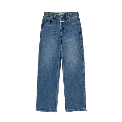 MARITHE女士高腰直筒牛仔裤