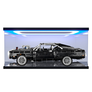 适用乐高42111道奇战马Charger亚克力展示盒防尘罩积木收纳盒子