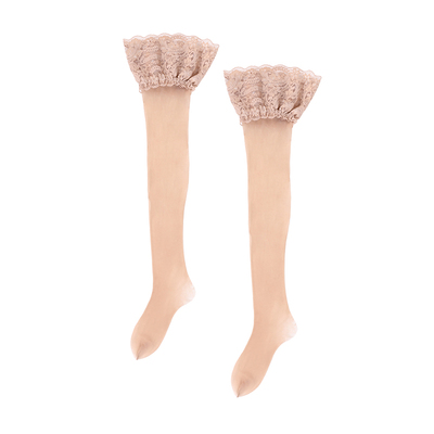 涞觅莫奈花园薄款性感蕾丝高筒袜