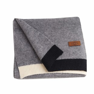 韩版拼色灰色围巾男生生日礼物女冬季送男友学生保暖加厚日系围脖