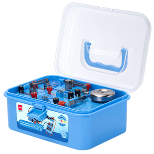 得力正版小学四年级下册科学电学电路实验盒电路实验玩具串联并联简单点亮小灯泡电力电学电磁实验箱儿童玩具