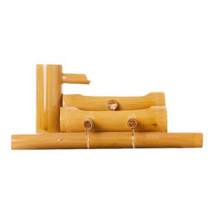 竹子流水器循环别墅庭院造景招财摆件陶瓷石槽鱼缸水池加湿过滤器