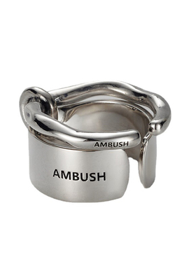 AMBUSH双环叠戴戒指男女通用