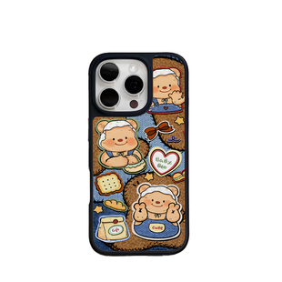 三掌柜的壳壳 小熊的饼干 适用苹果17promax手机壳iPhone16黑框15个性14promax高级13pro小众12可爱11超好看