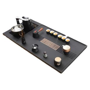 天然整块乌金石茶盘全自动一体茶具套装家用功夫电磁炉客厅大茶台