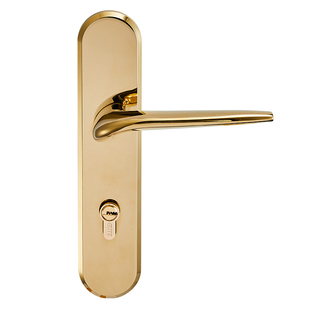 固特门锁室内卧室静音北欧金色简约浴室通用型门把手实木房门锁具