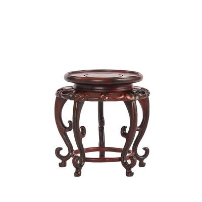 瓜棱简约花几高脚小盆景红酸枝