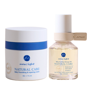 英国Maxilight奇麦思新生婴儿专用高保湿滋润宝宝面霜抚触按摩油