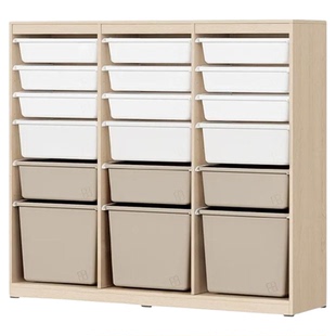 hanssem汉森儿童实木储物柜玩具柜宝宝收纳柜子家用客厅储物柜