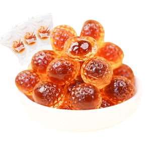 梨膏爆浆软糖夹心糖果枇杷罗汉果金桔薄荷糖果零食网红解馋食品