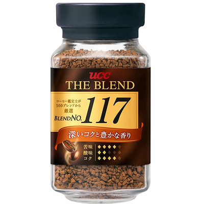 悠诗诗（UCC）日本进口 117+114速溶咖啡粉90g无蔗糖咖啡职人提神