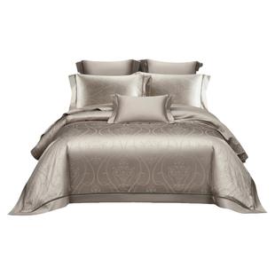 140支长绒棉提花四件套100支全棉轻奢高端高级感简约欧式纯棉床品