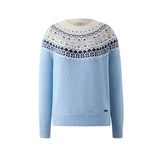 【绵羊毛＋马海毛】Eland衣恋毛衣女提花费尔岛针织衫2025冬新款