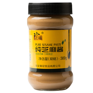 珍醇纯芝麻酱玻璃瓶装无其他添加