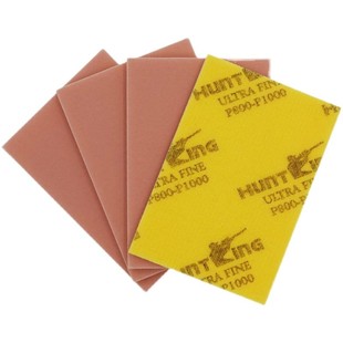 猎王/HUNTKING海绵砂纸打磨手机外壳模型抛光海棉植绒水磨沙纸片