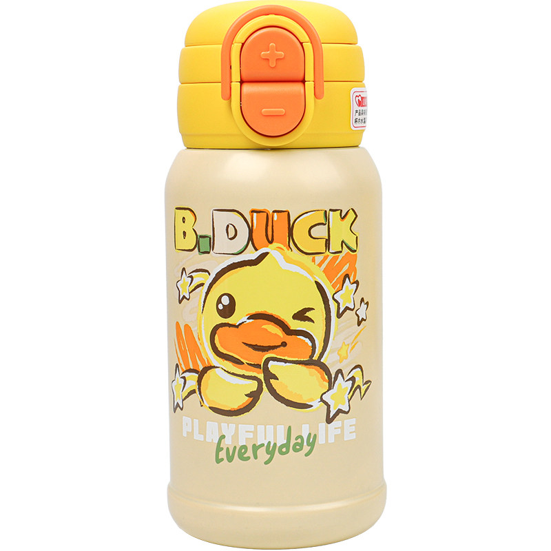 B.Duck小黄鸭一盖双饮儿童保温杯
