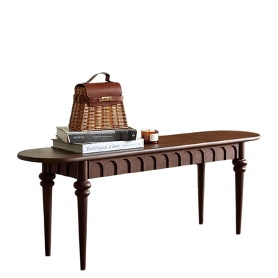 法式实木长条凳中古床尾凳