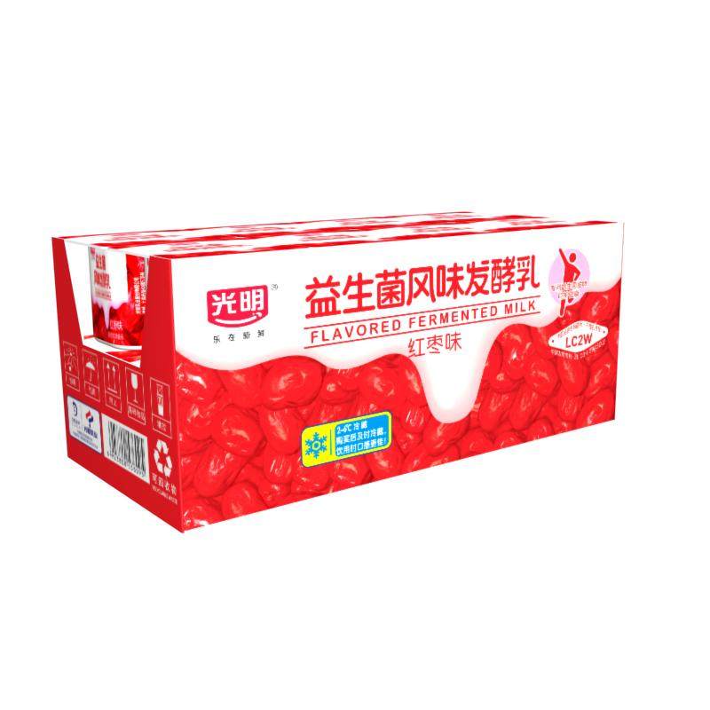 光明低温酸奶红枣味16杯益生菌
