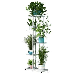 花架置物架阳台铁艺客厅家用室内落地摆放架子多层欧式多肉盆托架