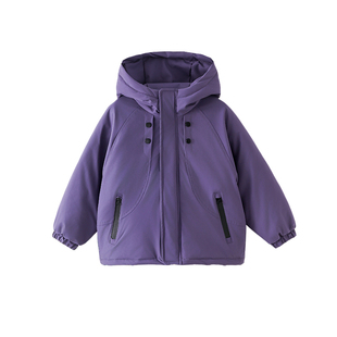 男童夹棉冲锋衣棉服外套2025冬装新款儿童加厚防水保暖连帽棉衣