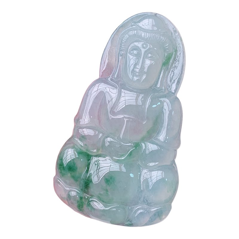老坑缅甸翡翠天然A货正庄观音