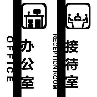 办公室标识牌接待室门牌医院诊室仓库库房牙医标识定制镂空竖款标