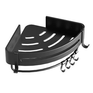 枪灰卫生间置物架浴室三角架子免打孔厕所洗澡间放沐浴露壁挂收纳