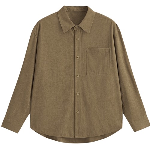 MODE COMMUTER| MC竖绒条灯芯绒休闲翻领长袖衬衫