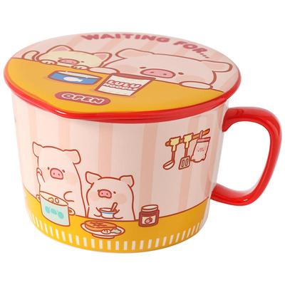 川岛屋&lulu猪联名泡面碗带盖碗