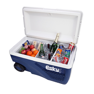 esky带滑轮式保温箱65L车载户外食品食物保鲜冷藏箱超大容量商用
