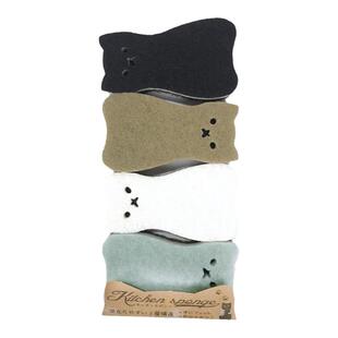 出日本超可爱可爱卡通猫咪狗狗造型海绵擦洗碗擦锅擦百洁布丝瓜筋