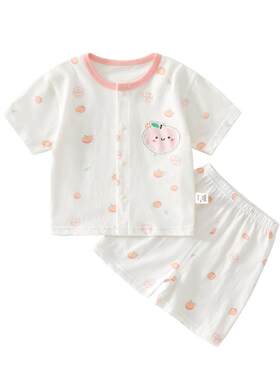 小聪熊婴儿衣服夏季薄款分体套装