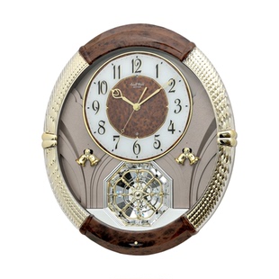 RHYTHM日本丽声客厅家用挂钟2026年新款欧式静音高档钟表时钟挂墙