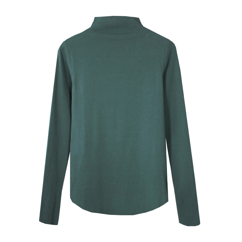 元熙8515款 2024秋冬韩版纯色半高领长袖内搭上衣女打底衫新潮