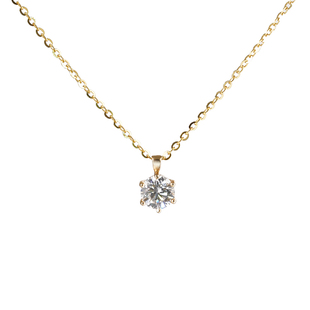 人鱼之泪项链莫桑钻吊坠爆闪单锆石纯银隐形鱼线赵露思同款锁骨链