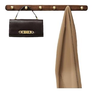 实木挂钩免打孔墙壁进门玄关上墙一排衣服挂衣架入户门钥匙挂衣钩