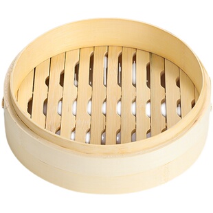 竹编蒸笼竹制小笼包饺子包子28cm加深笼屉手工蒸格盖沙县商用家用