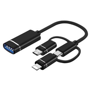 otg转接头三合一苹果安卓Type-C手机外接u盘转换器连接游戏手柄相机读卡器适用华为oppo小米vivo通用