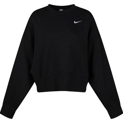 耐克女加绒圆领运动套头衫卫衣