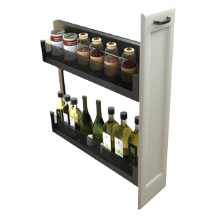 调味调料拉篮厨房橱柜侧装窄柜15cm抽屉式抽拉调料油盐收纳置物架