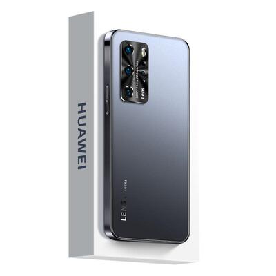 适用华为p40磨砂玻璃壳不顶膜