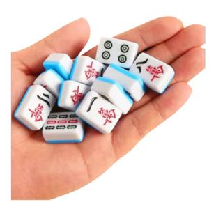 小号麻将迷你宿舍粉色网红小麻将牌便携式绿色中号26号30学生礼品