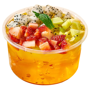 冰粉碗包装盒网红摆摊专用汤圆豆花芋泥冰一次性透明打包盒商用